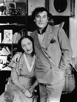 Andre Kertesz, Marc Chagall and Bella Rosenfeld, Paris, 1933