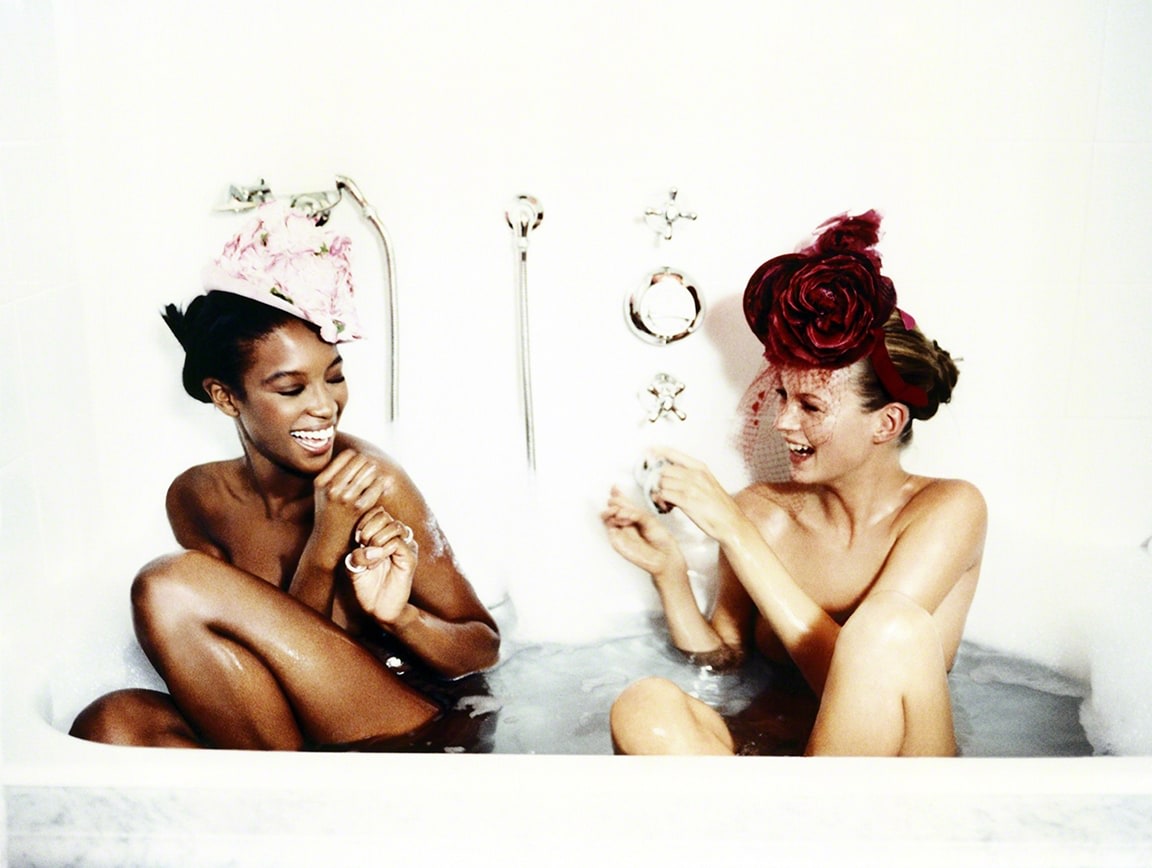 Ellen Von Unwerth, Bathtub, Naomi Campbell and Kate Moss, VOGUE, 1996