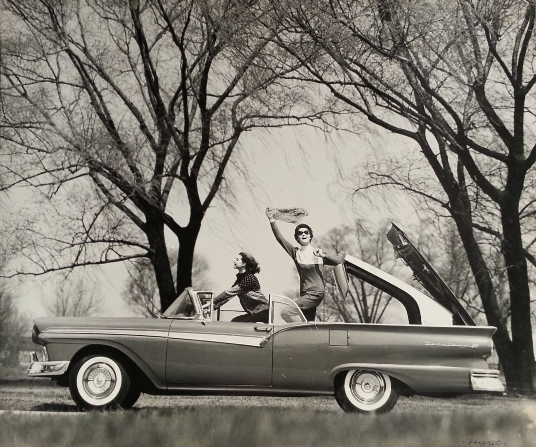Tom Palumbo, Models with Ford Fairlane Galaxie 500 Skyliner with Retractable Hardtop, circa 1959