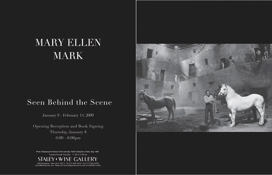Mary Ellen Mark - Seen Behind the Scene - Exhibitions - Staley 