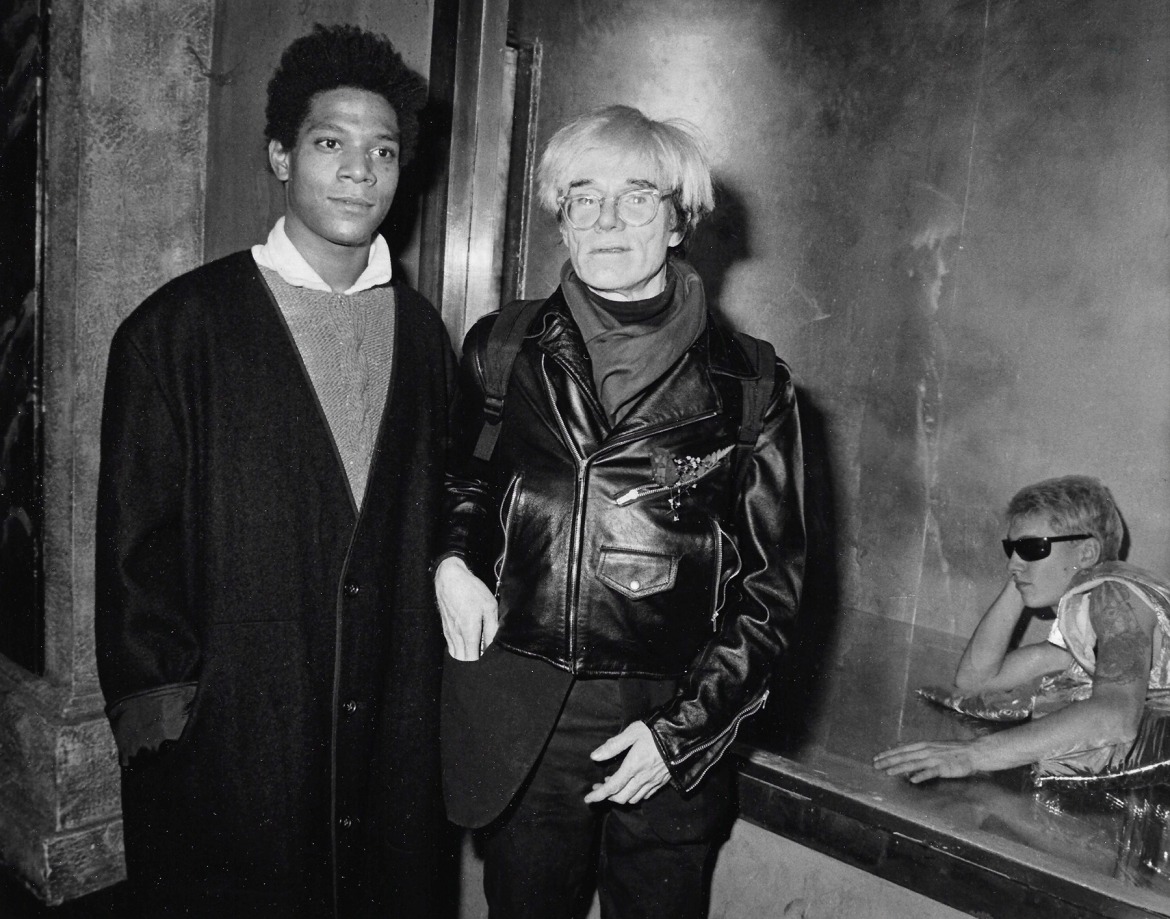 Ron Galella, Andy Warhol and Jean-Michel Basquiat at Area, New York, 1984