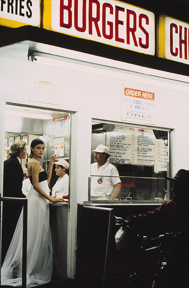 Pamela Hanson, Hot Dog Stand II: Trish Goff, Los Angeles, VOGUE, 1994