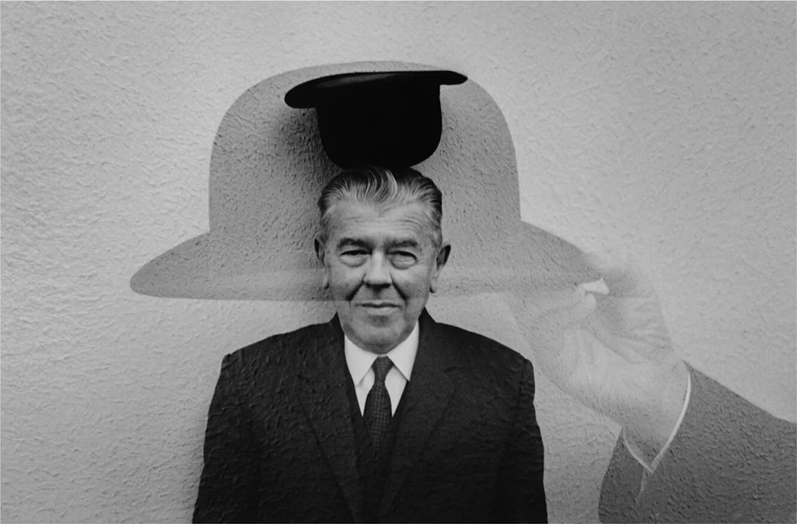 Duane Michals, Magritte with Hat, 1965 