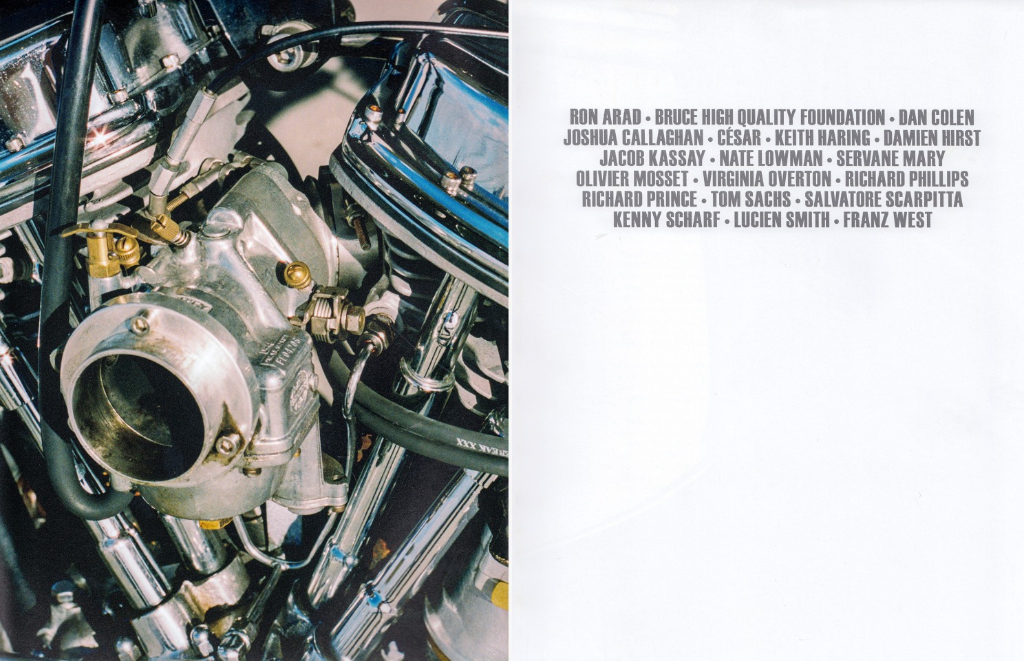 Interior view of Piston Head: Artists Engage the Automobile, published by Venus Over Manhattan, New York, 2013