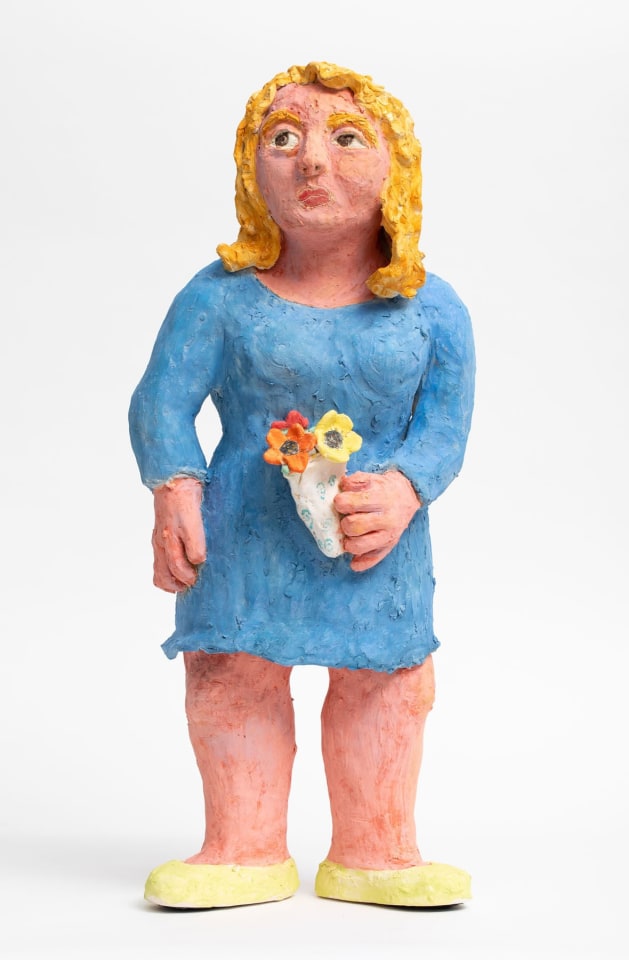 Sally Saul,&nbsp;Blue Lady,&nbsp;2018. Courtesy the artist and Rachel Uffner Gallery.&nbsp;