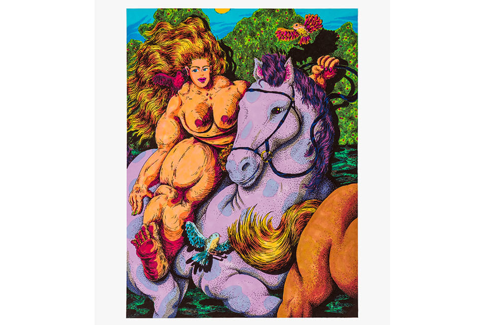 Ana Benaroya, Chantilly Lace, 2023. Marker and India ink on archival Bristol board; 20 x 15 in (50.8 x 38.1 cm).