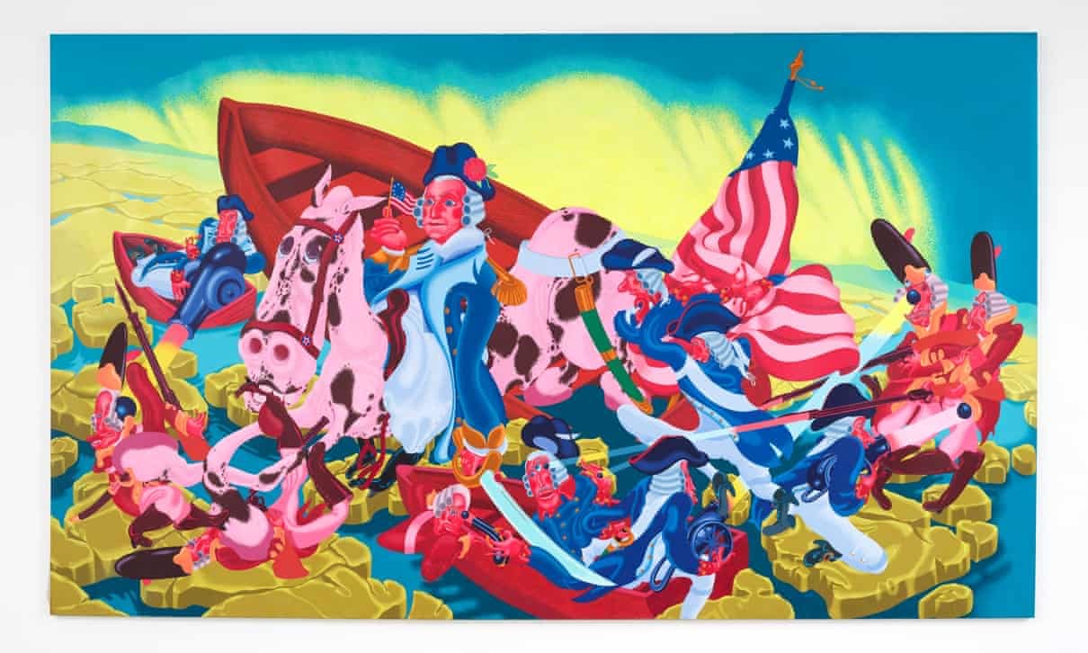 Peter Saul, Washington Crossing the Delaware, New Museum