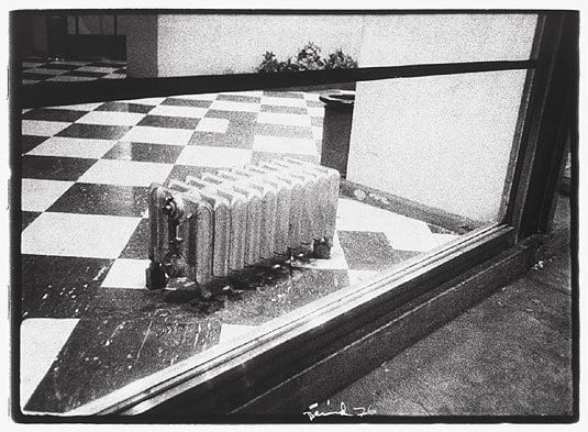 Radiator in the Window, 1976, vintage gelatin silver print (Itek print), 18 x 24 inches