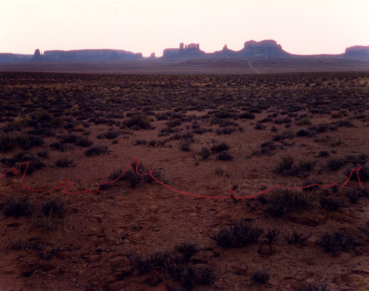 Monument Valley with Red String, Monument Valley, Utah, 1977