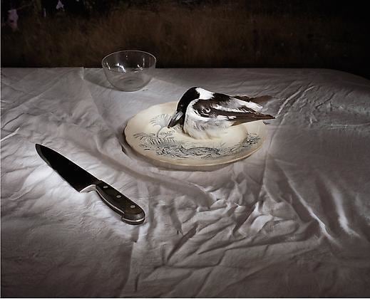 Butcher with knife, 2003