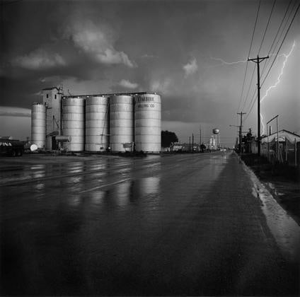 Grain Elevators and Lightning Flash, 1975