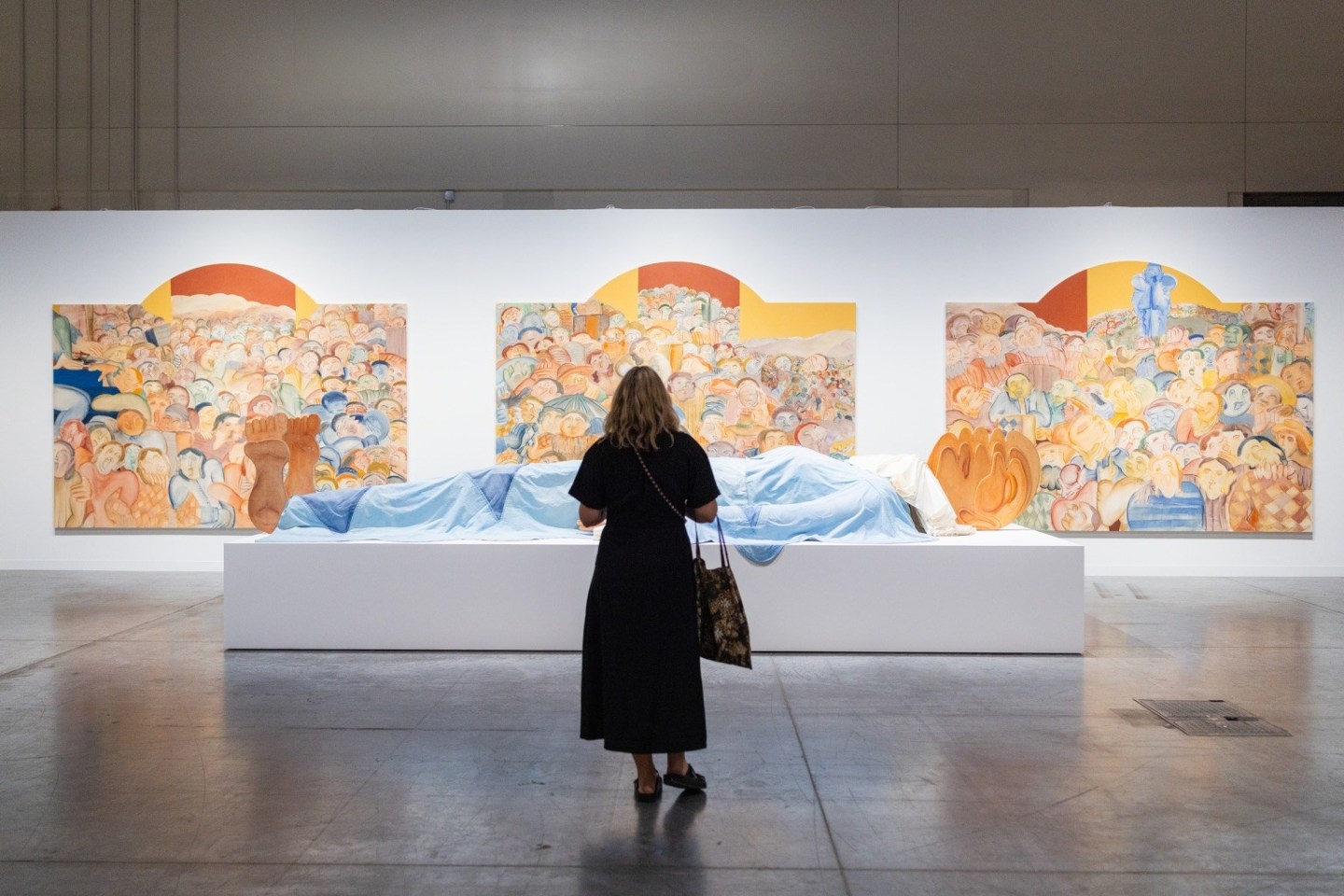 A view of Anastasia Bay&rsquo;s&nbsp;Maestra Lacrymae Acte V, 2024, presented by Venus Over Manhattan.&nbsp;Courtesy of Art Basel