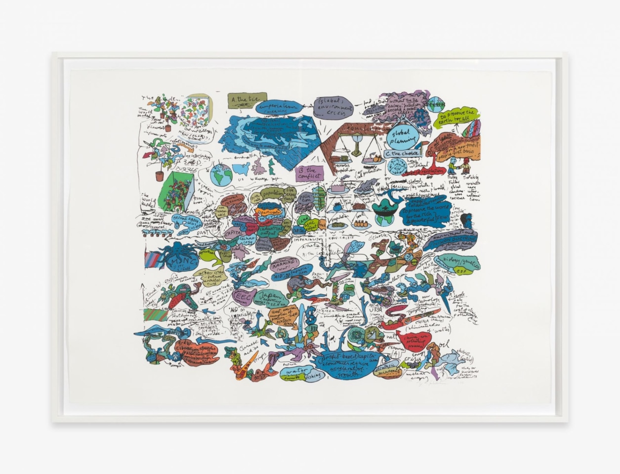 &Ouml;yvind Fahlstr&ouml;m Study for World Model (Garden), 1974