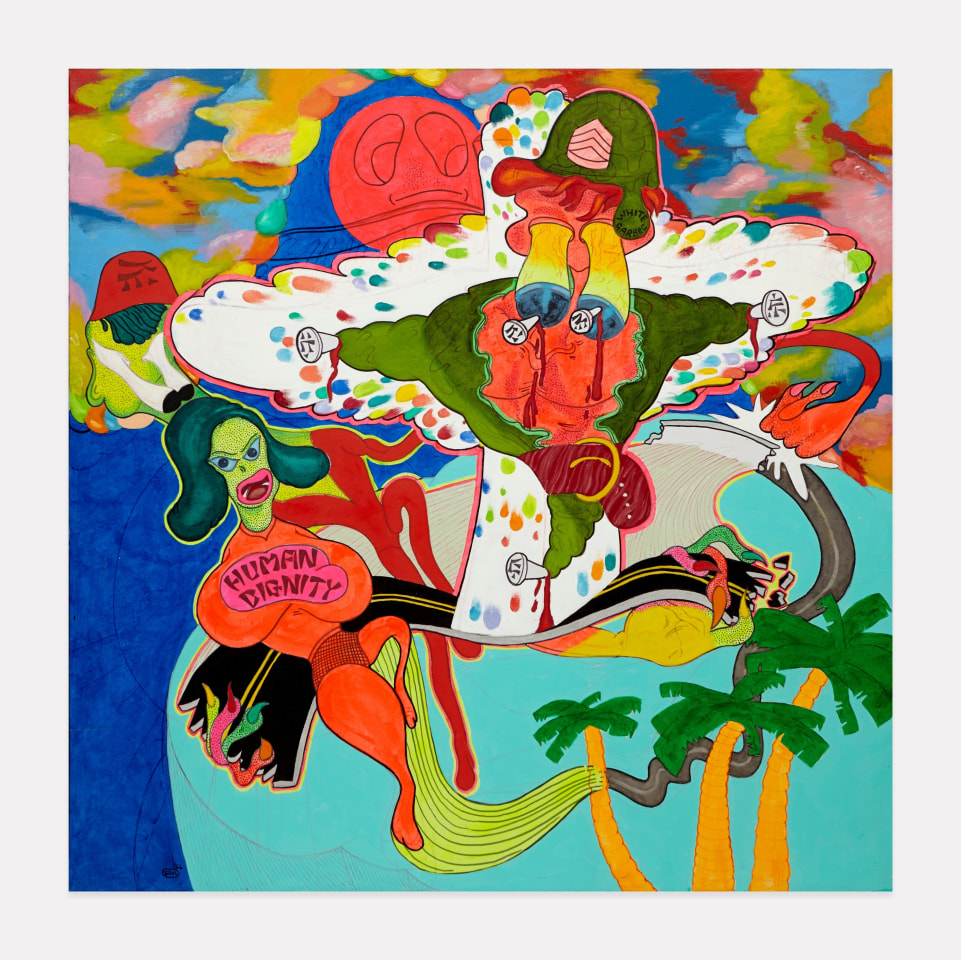 Painting by Peter Saul titled Human Dignity from 1966