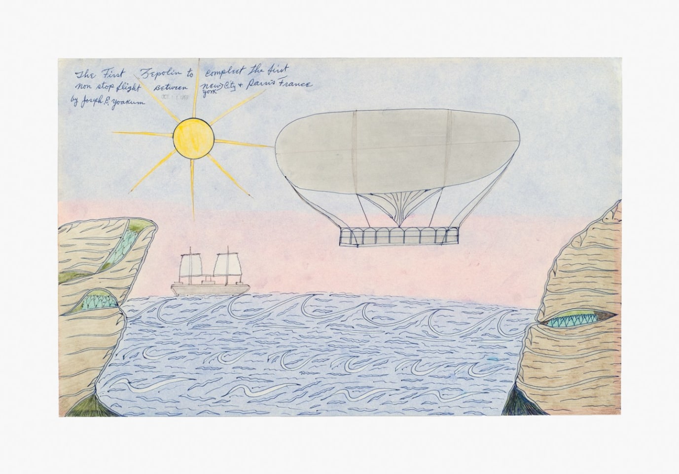 Joseph Elmer Yoakum The First Zepolin to compleet the first non stop flight Between New York City + Parris France, 1969