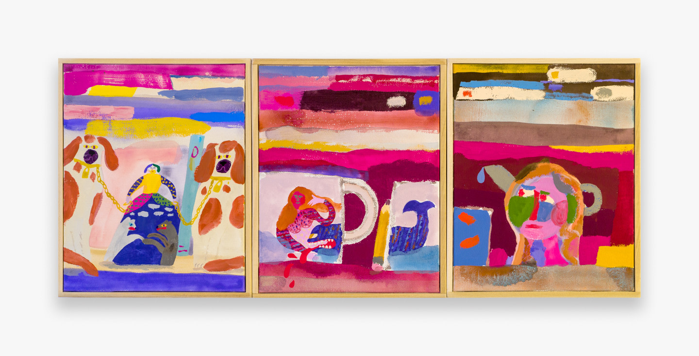 Painting by Bella Foster, titled Self Portrait of a Well Adjusted Person, from 2020