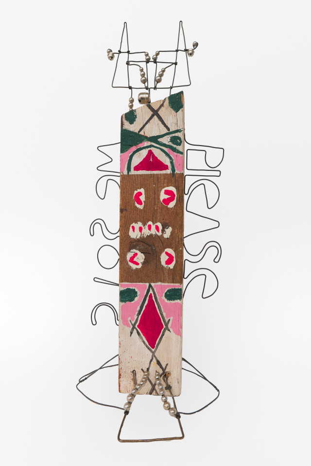 Sculpture by Brad Kahlhamer titled Mesa Please from 2000