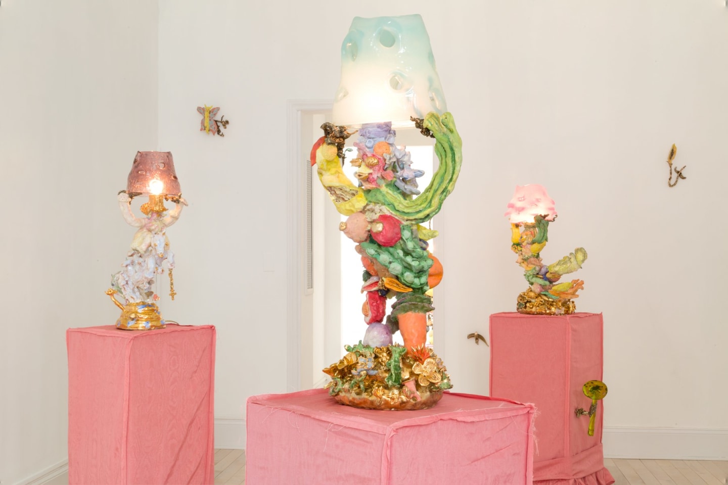 Installation view of &quot;Katie Stout: Verdant Formations,&quot; New York, 2021.
