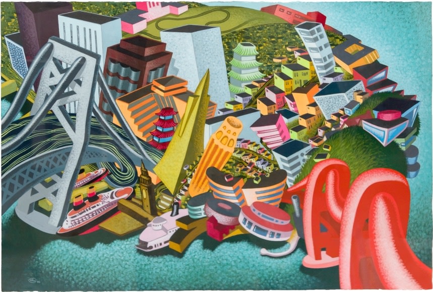 Peter Saul &ldquo;San Francisco&rdquo; 1986