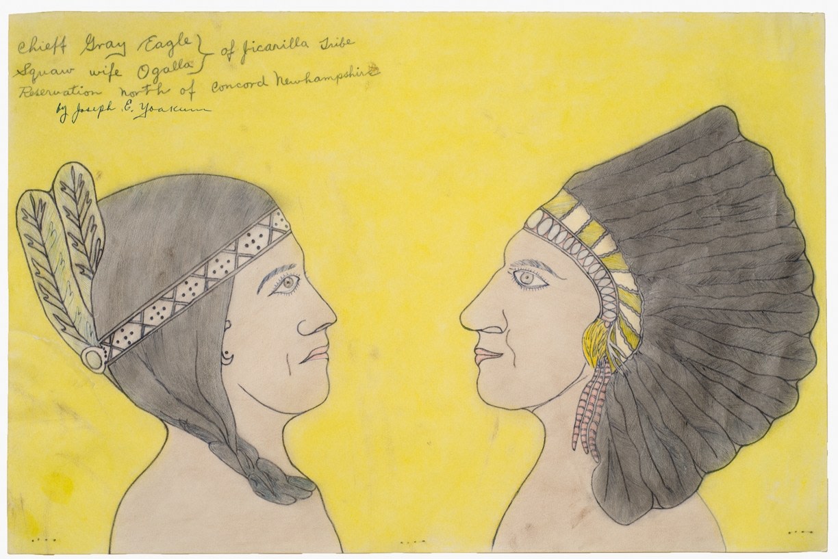 Joseph Elmer Yoakum Chieff Gray Eagle Squaw wife Ogalla of Jicarilla Tribe Reservation north of Concord Newhampshire, n.d.