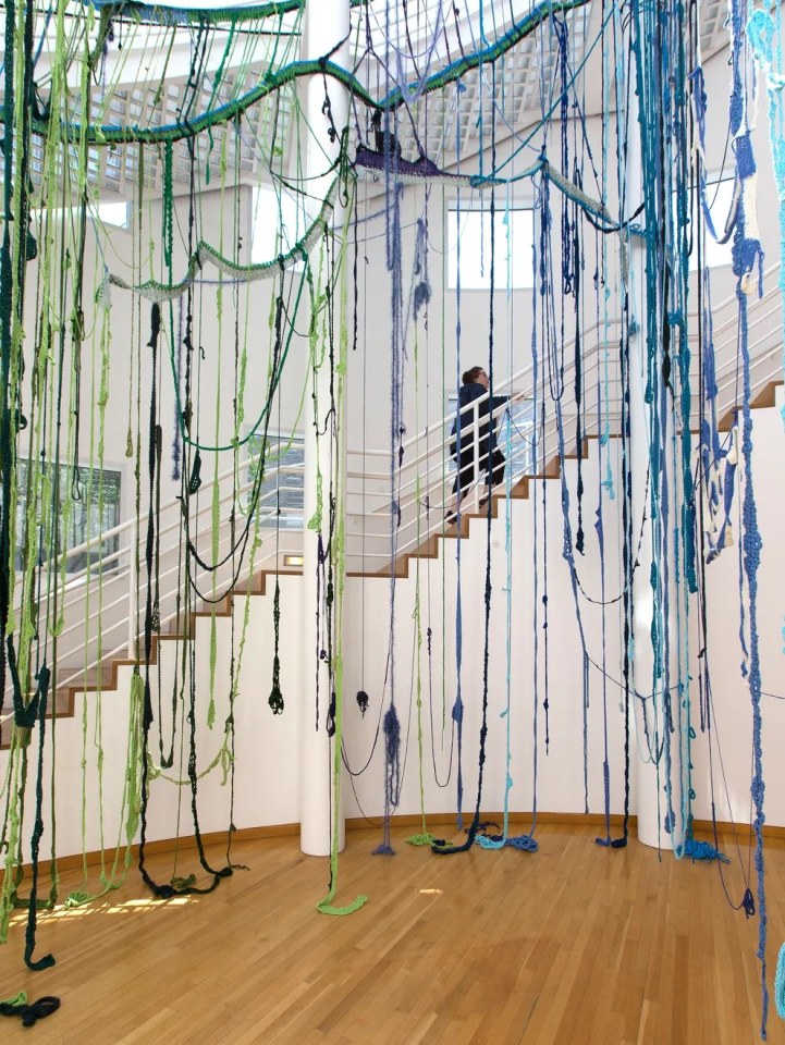 Sheila Pepe - &quot;Put Me Down Gently,&quot; 2014 &quot;Fiber: Sculpture 1960&ndash;present&quot; runs May 9 to Aug. 2 at the Des Moines Art Center.&nbsp;Rodney White/The Register.