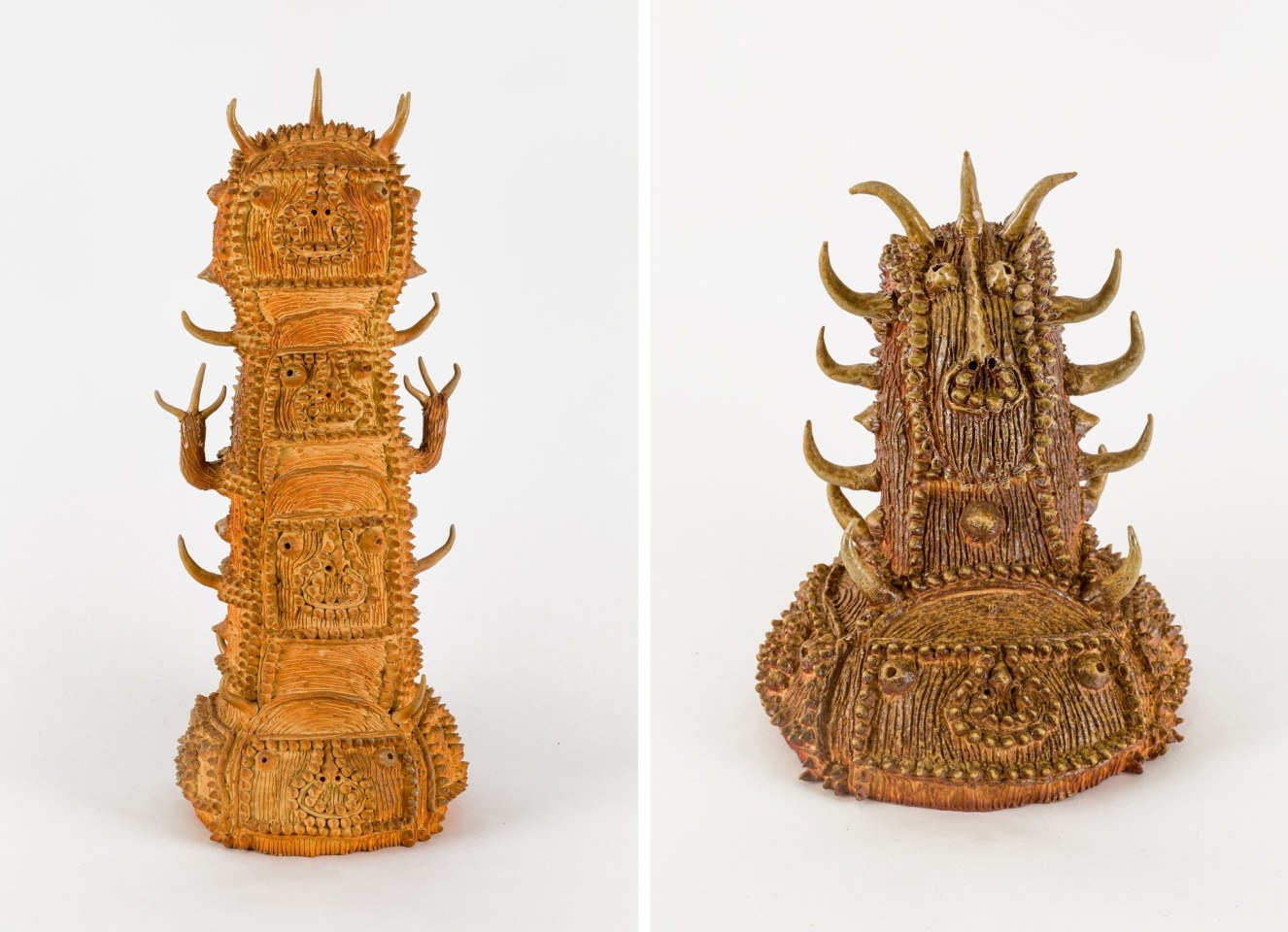 Two untitled ceramic sculptures by Shinichi Sawada