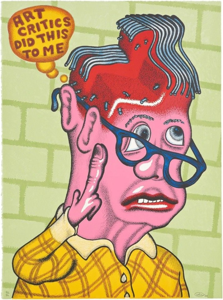 Peter Saul,&nbsp;Self Portrait with Haircut,&nbsp;2003. Pace Prints.&nbsp;