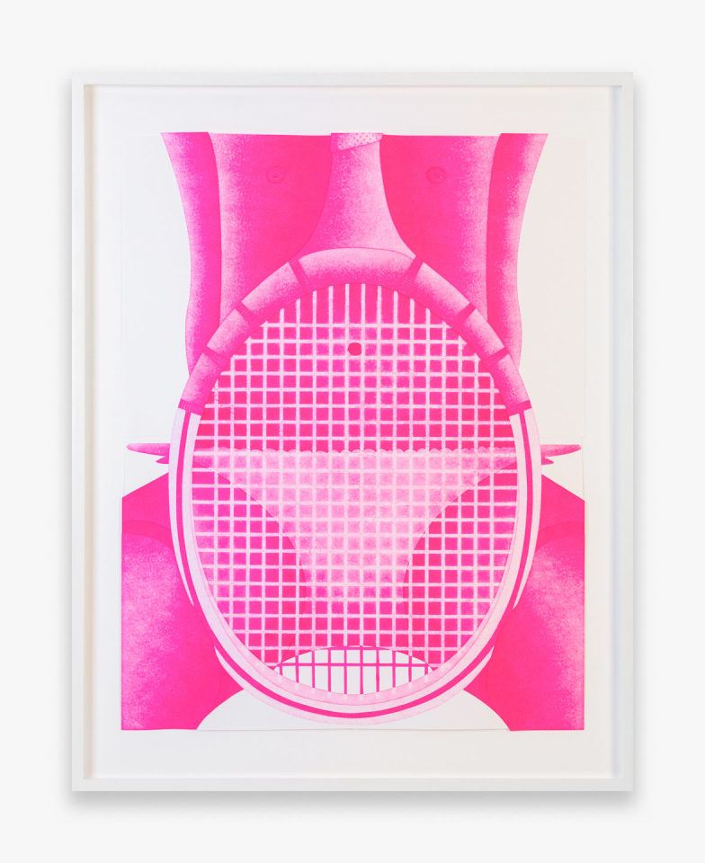 Work on paper by Anthony Iacono, titled Racquet, from 2017