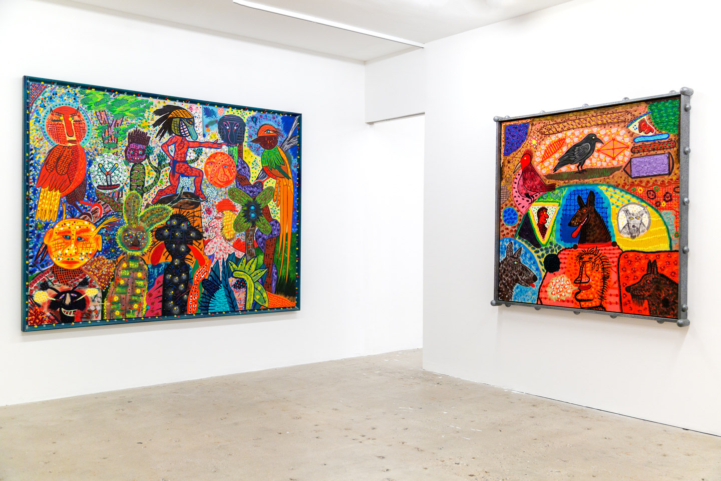 Installation view of &quot;Roy De Forest,&quot; Venus Over Manhattan, New York