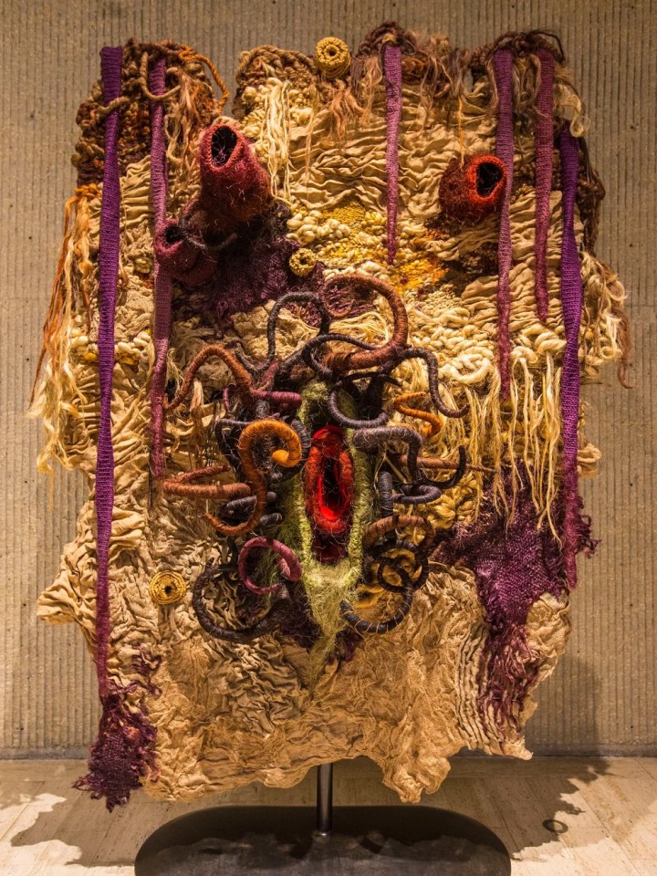 Piotr Uklanski - Untitled (Femmage), 2012, jute, linen, sisal, wool, aluminum and steel. &quot;Fiber: Sculpture 1960&ndash;present&quot; runs May 9 to Aug. 2 at the Des Moines Art Center. Rodney White/The Register.