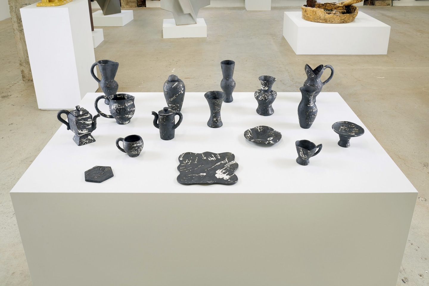 Andrew Lord&#039;s &quot;Sixteen Pieces Holding and Touching,&quot; in &quot;Fire!,&quot; at Venus Over Manhattan.CreditCreditTom Powel Imaging/Venus Over Manhattan