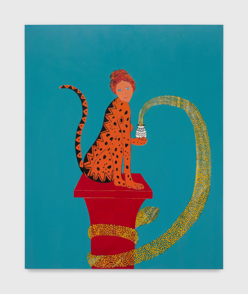 Painting by Joan Brown titled Bather #7 from 1982