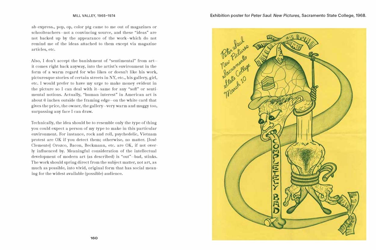 Image of pages from the book Peter Saul Professional Artist Correspondence 1945-1975