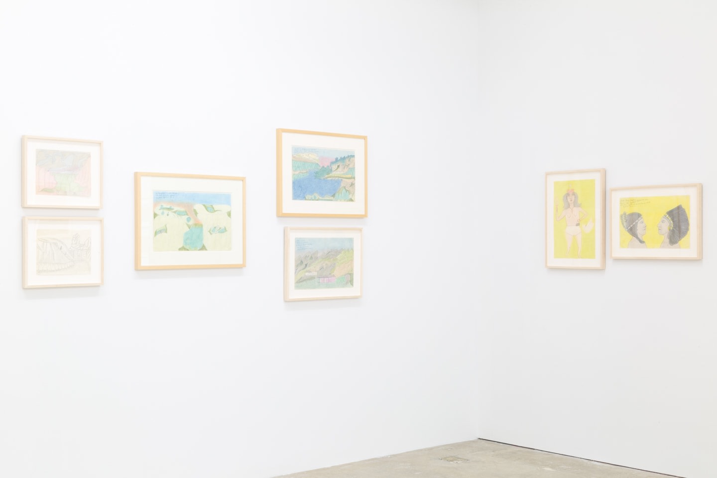 Installation view of Joseph Elmer Yoakum, Venus Over Manhattan, New York, 2019