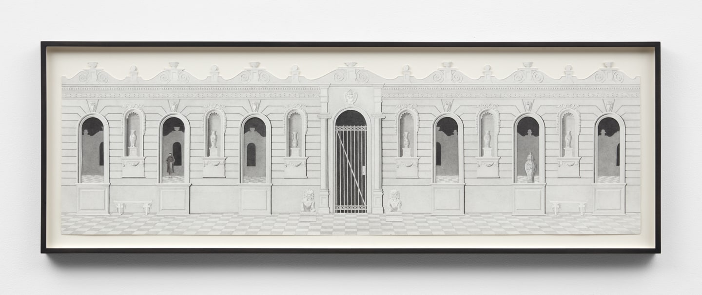 Work on paper by Milano Chow, titled Checkered Floor II, from 2020