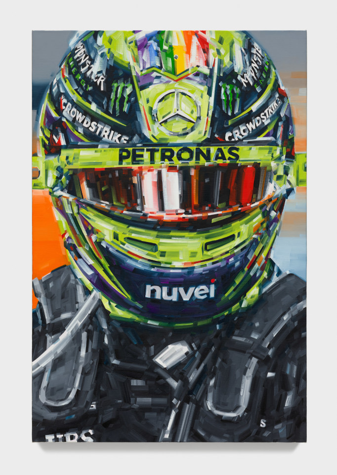 Painting by Michael Kagan titled Billion Dollar Man II from 2023