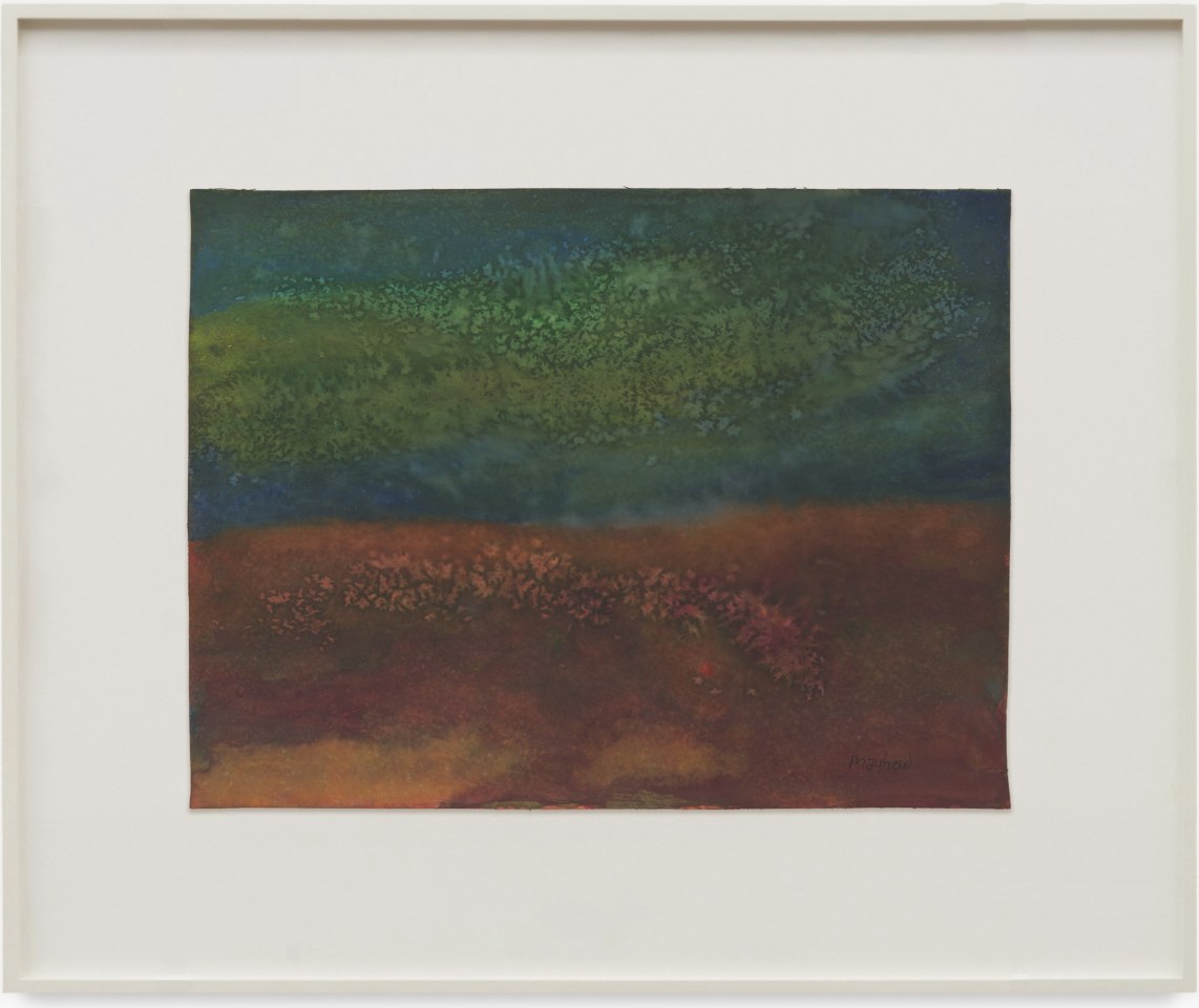 Watercolor on paper by Richard Mayhew titled Interlude