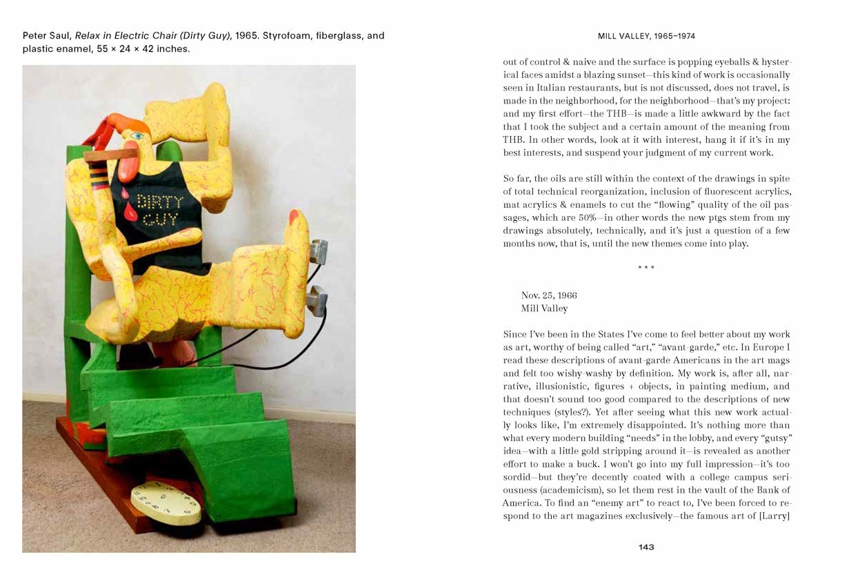 Image of pages from the book Peter Saul Professional Artist Correspondence 1945-1975