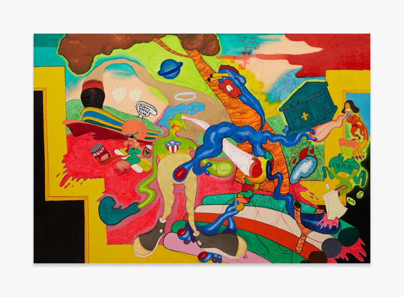 Peter Saul Homage to Thomas Hart Benton
