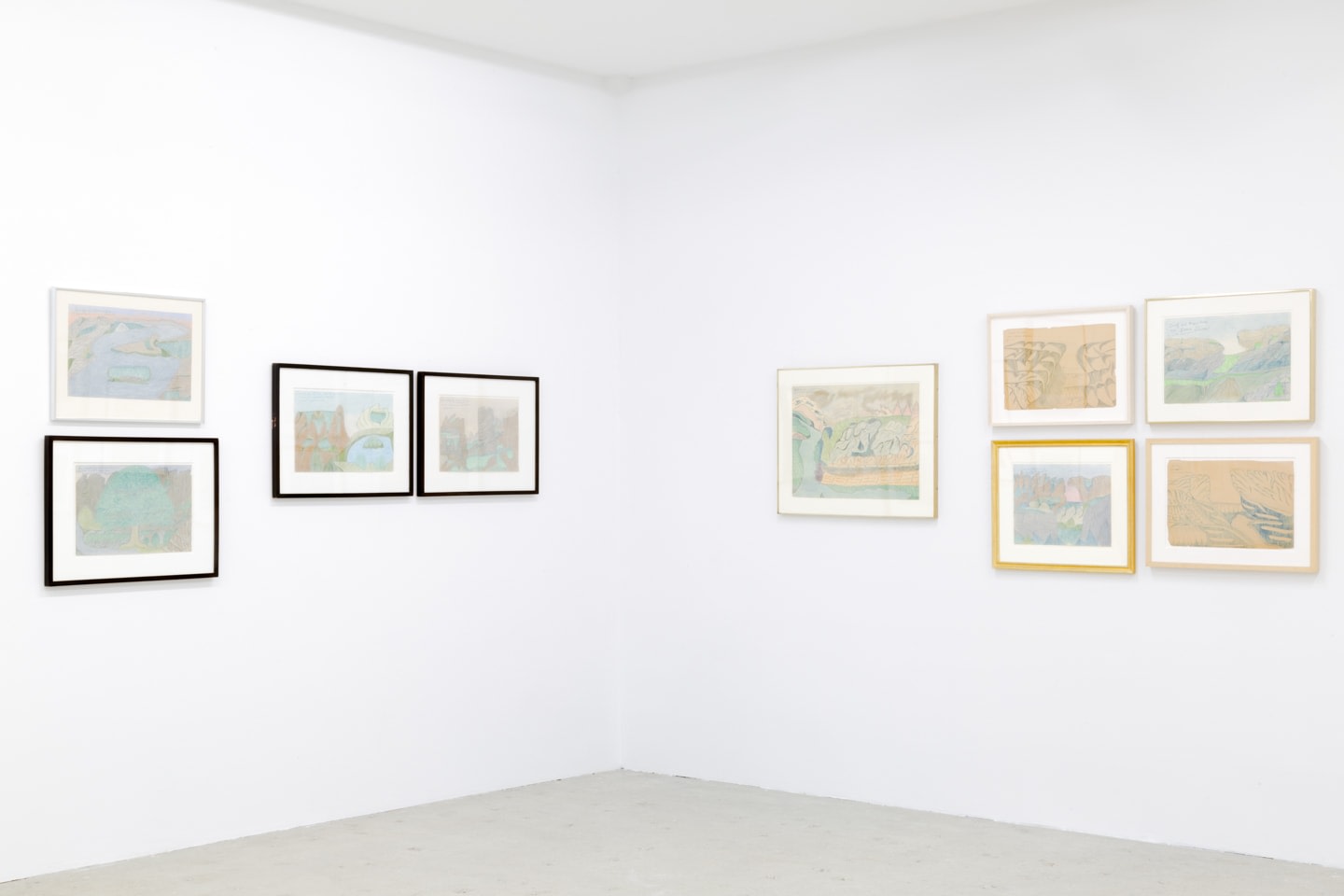 Installation view of Joseph Elmer Yoakum, Venus Over Manhattan, New York, 2019