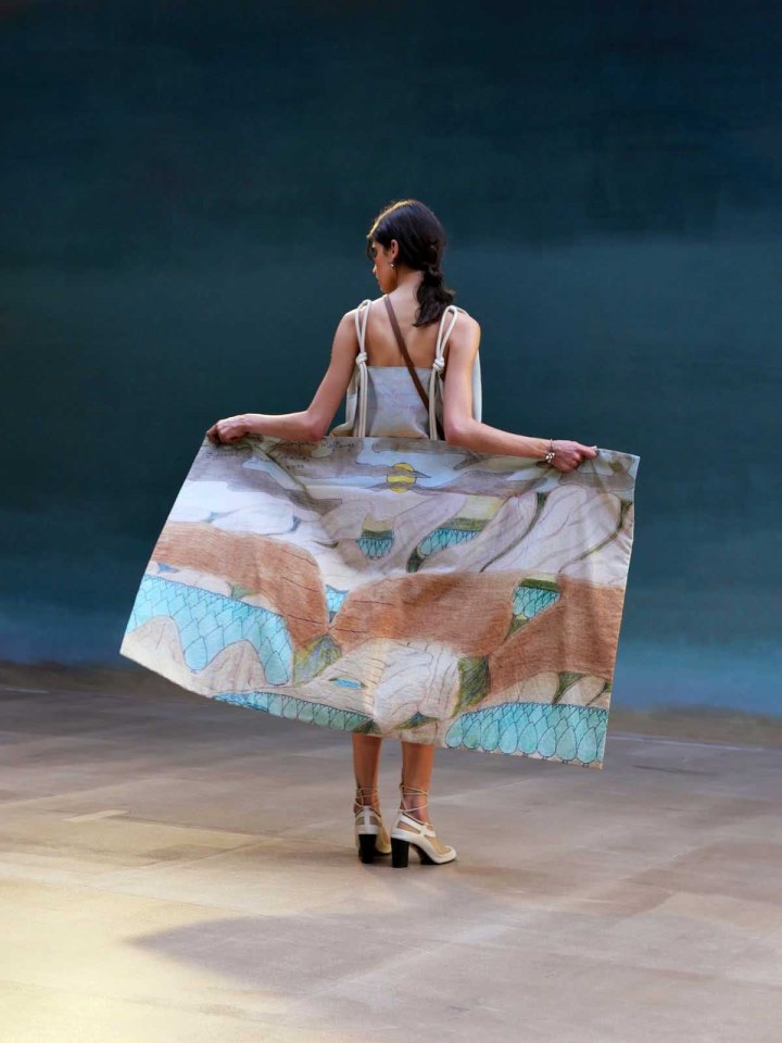 The Yoakum sleevless dress and blanket made of dry silk;&nbsp;Joseph Elmer Yoakum, Mt. Lizard Head in San Juan Mtn Range near Silverton Colorado, 1970. Photo: Lemaire., &nbsp;