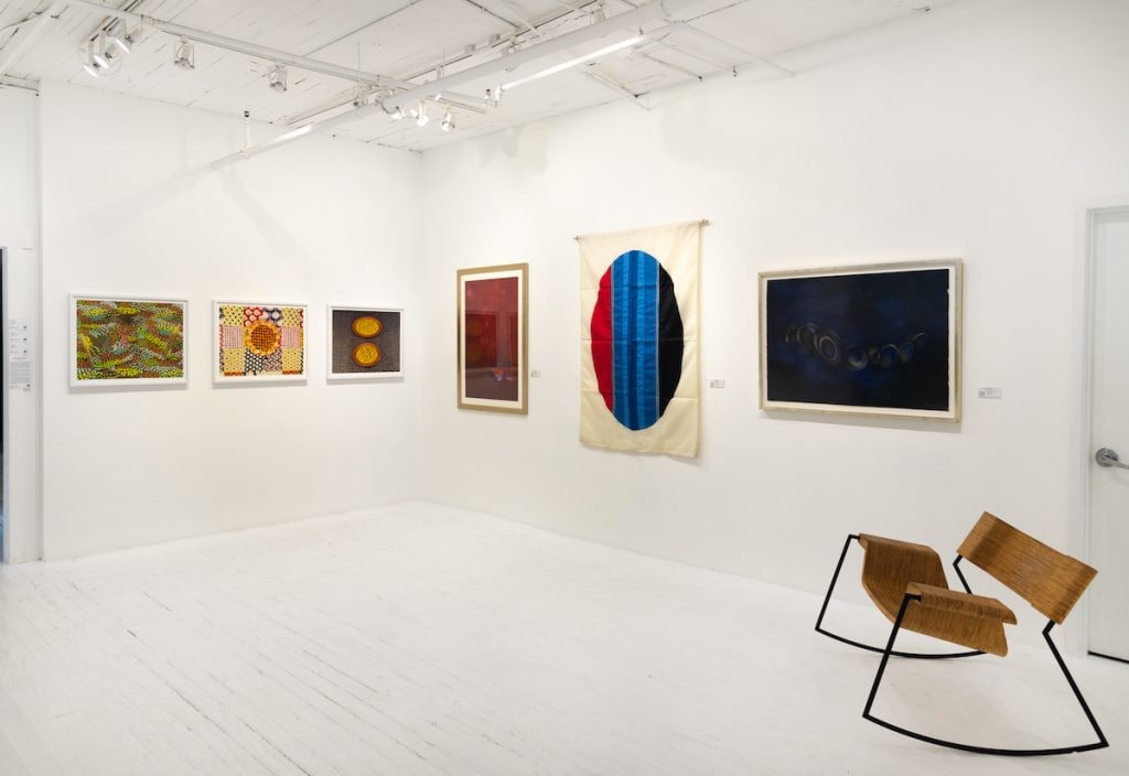 Installation view of &quot;That &#039;70s Show&quot; at Eric Firestone Gallery, featuring work by Sandy Skoglund, Ed Clark, and Norman Lewis. Courtesy of Eric Firestone Gallery.