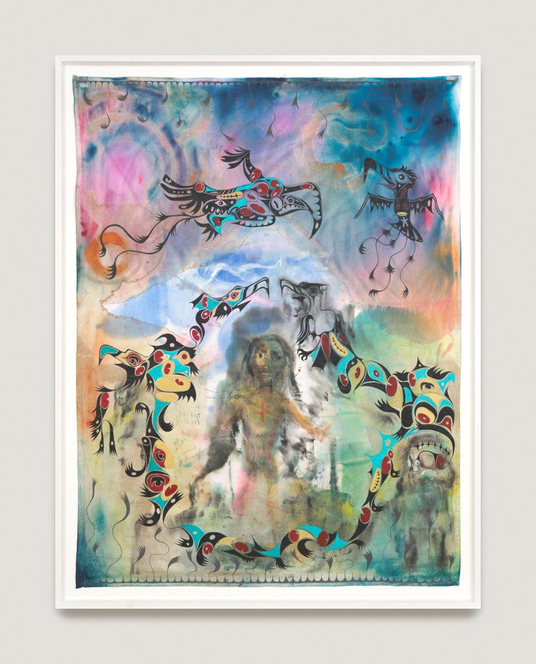 Painting by Brad Kahlhamer titled Pima Air + Space from 2025