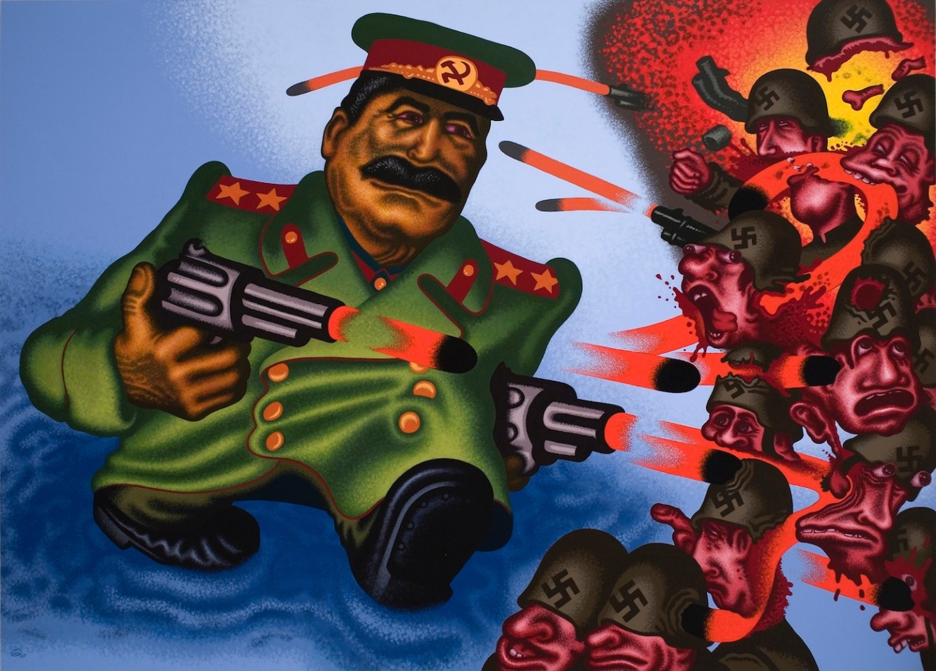 Peter Saul, Stalin in 1943, painting
