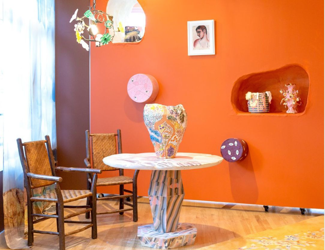 An installation featuring works by Katie Stout at South Etna