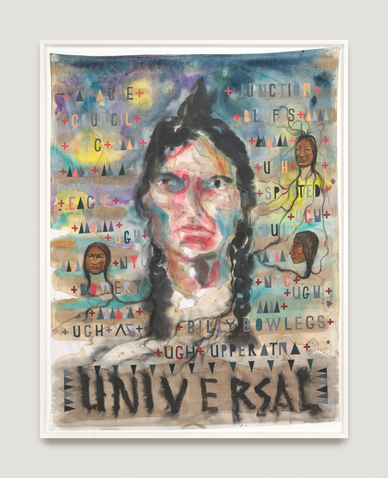 Painting by Brad Kahlhamer titled Apache Junction / Universal from 2025