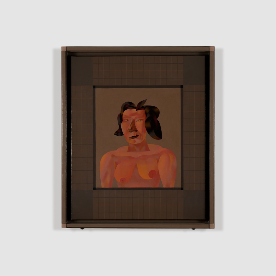 Painting by Jim Nutt titled Plume from 1989