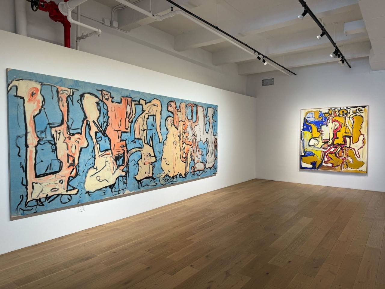 Paintings by Claude Lawrence at Venus Over&nbsp;Manhattan&nbsp;gallery&nbsp;(photo Hrag Vartanian/Hyperallergic)