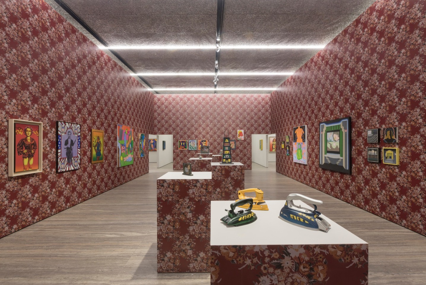 Installation image of exhibition &quot;Famous Artists from Chicago. 1965-1975,&quot; at the Fondazione Prada in 2017