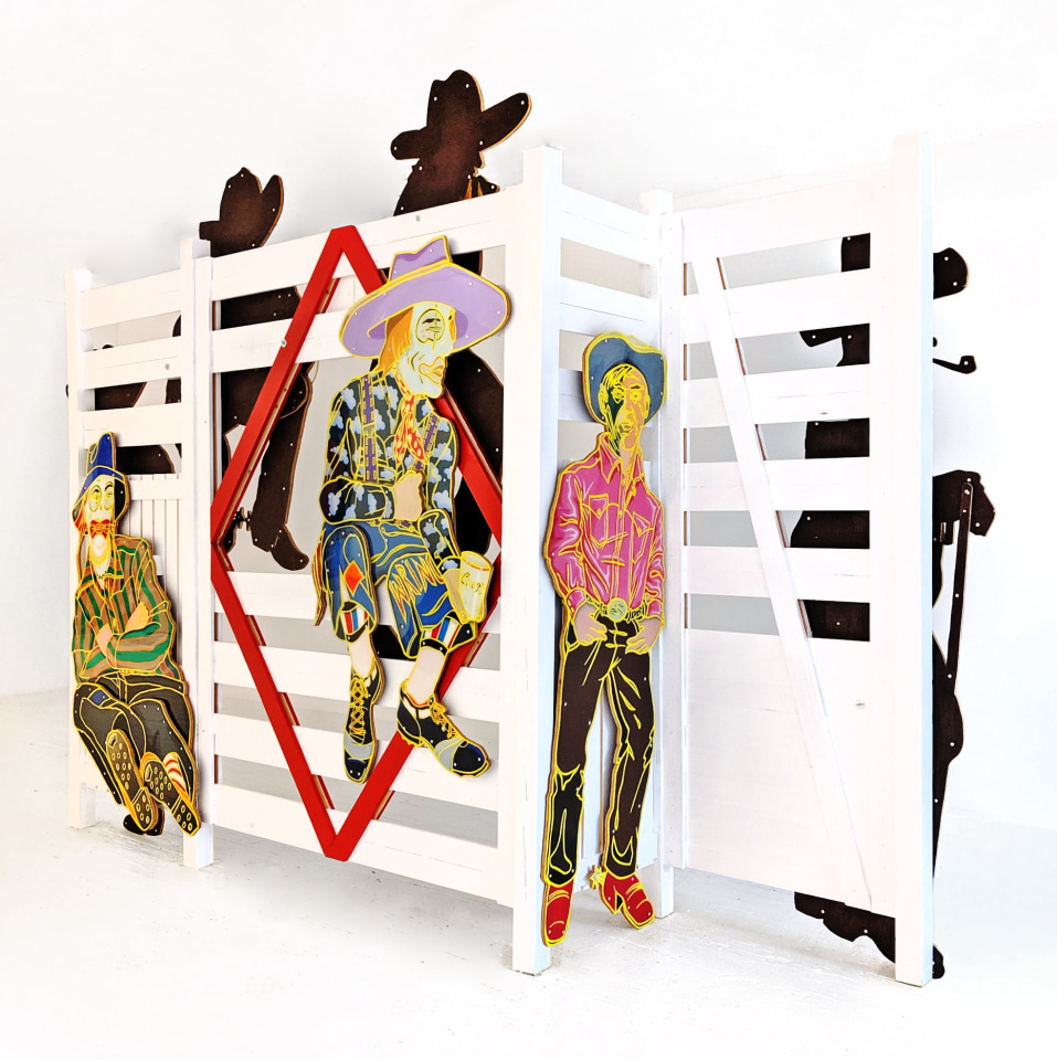 Mimi Gross, Waitin&#039; Behind the Bullpen, 1976